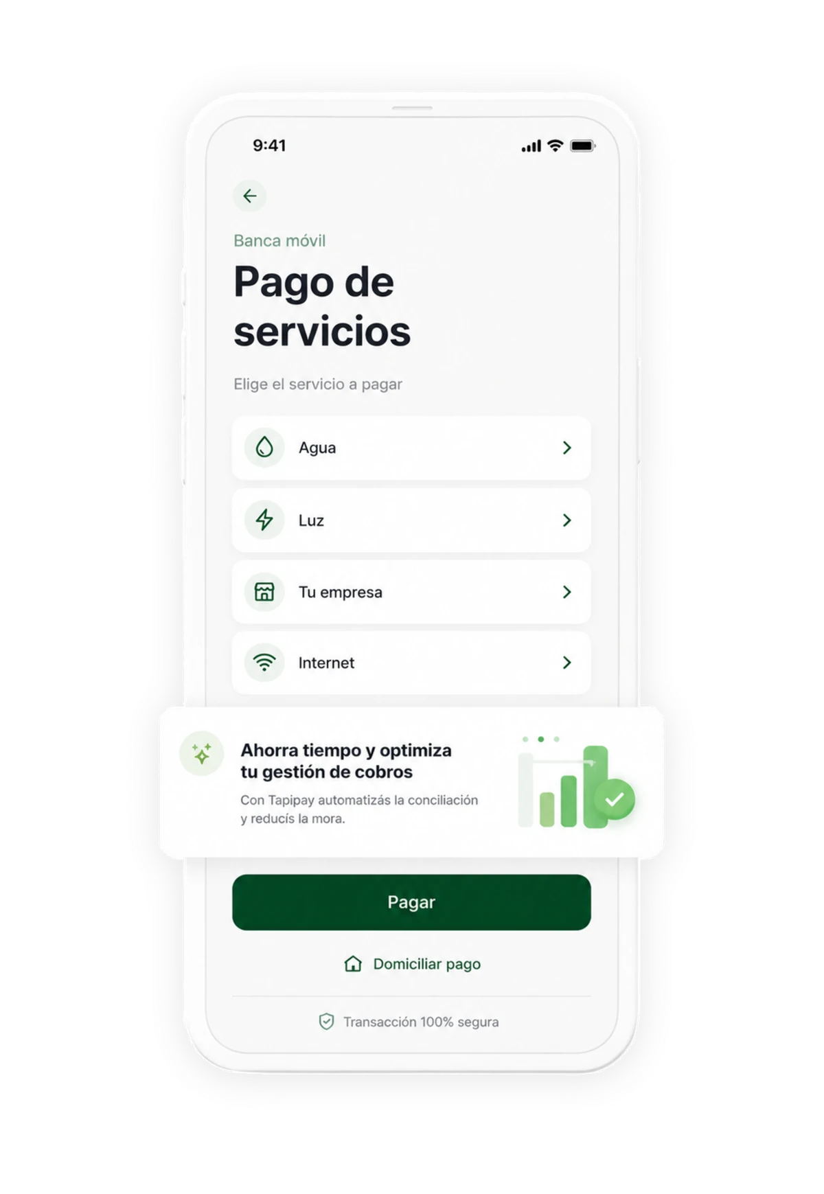 Pago desde la app bancaria